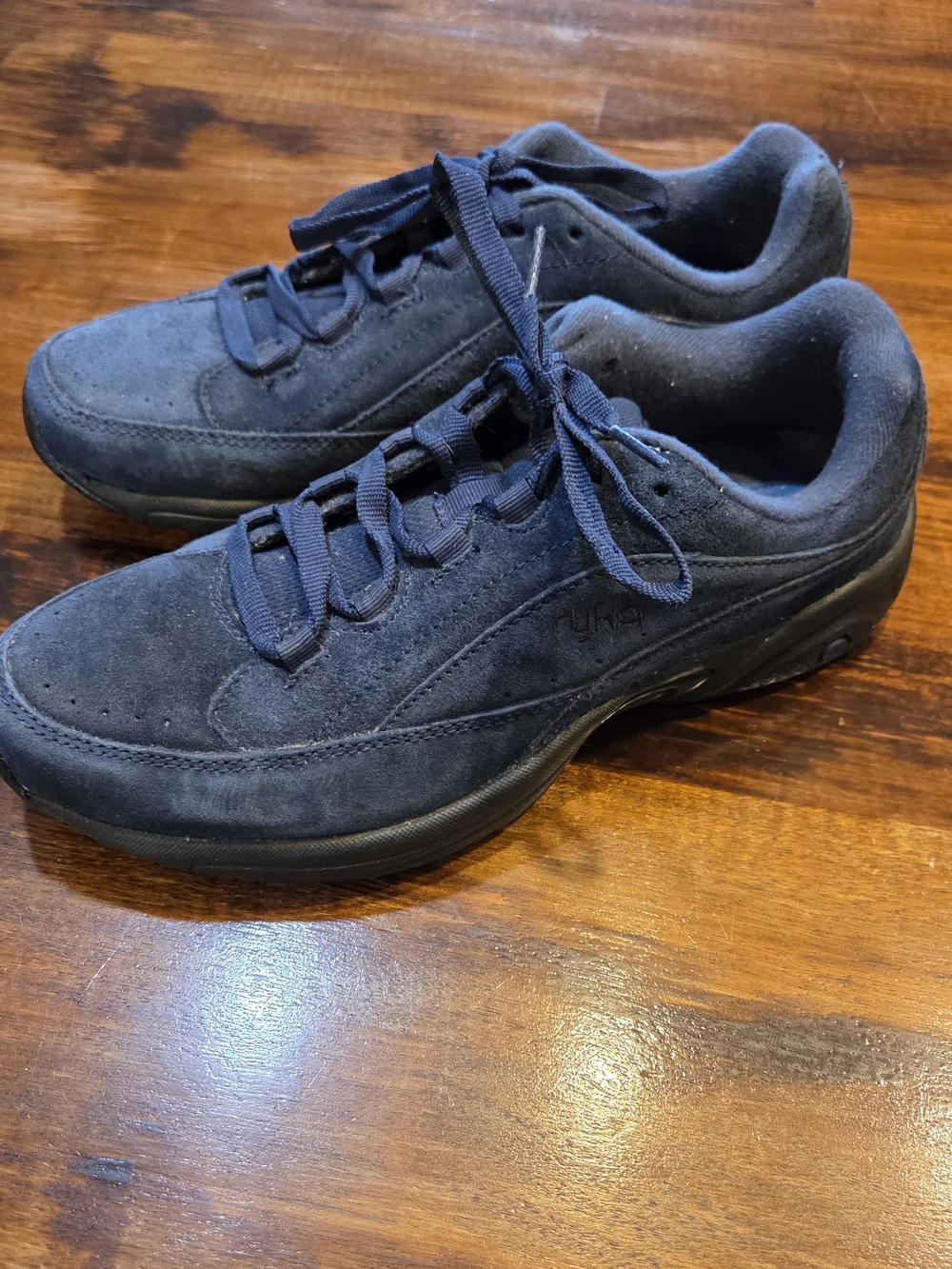Ryka Women's Catalyst III Leather Lace-Up Sneakers Blue Size 10 Hiking Gropcore